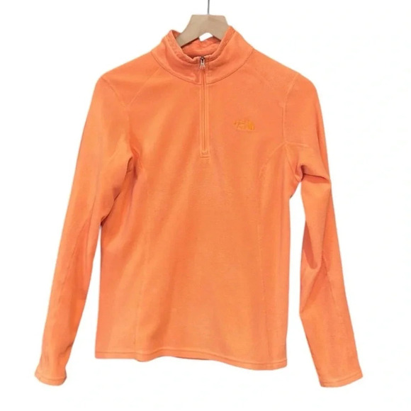 The North Face Fleece 1/4 Zip Pullover Tangerine Orange Size Small - Picture 8 of 15
